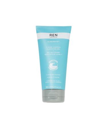 REN Clean Skincare - Clarimatte T-Zone Control Cleansing Gel - Balancing Face Moisturizer for Oily or Combination Skin Cruelty-Free & Vegan