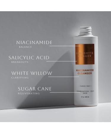 Georgette Klinger Niacinamide Cleanser - Gentle Daily Face Wash for Acne Pores & Oil Control - Brightens Skin - 6.7 oz - Buy Online on GoSupps.com