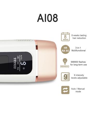 Laser Hair Removal Device with Ice-Cooling Technology - Painless & Long-Lasting Results for Women and Men on Face, Leg, Arm, Back, Bikini Line & Body - Buy Online on GoSupps.com