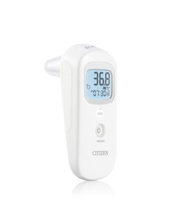 Citizen Digital Contactless Thermometer for Ear or Forehead - Non-Contact Easy Use High Accuracy Temperature Readings with Long Battery Life for Adults & Children