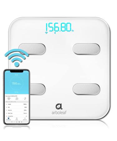 Arboleaf Smart Scale for Body Weight Bathroom Scale Digital Scale Body Weight and Fat, Wi-Fi Bluetooth, Smartphone APP, 14 Body Metrics, Wireless Cloud-Storage, Unlimited Data and Users, BMI, BMR 1 Count (Pack of 1)