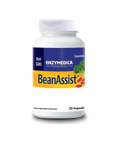 Enzymedica, BeanAssist, Digestive Support, 30 Capsules, Vegan, Gluten Free, Soy Free