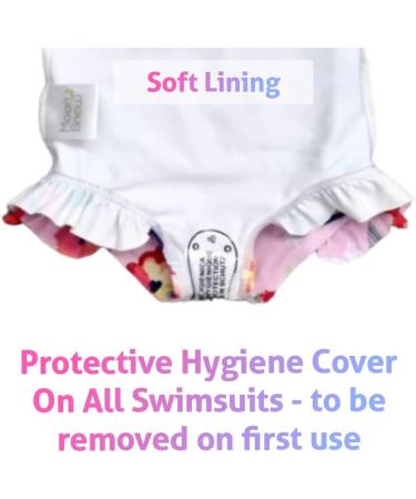 Baby UV Sunsuit | Moon Snow Baby Swimming Costume | One Piece Swimsuit | Girls Rashguard 1-2 Years | Hummingbirds/Pink - Buy Online on GoSupps.com