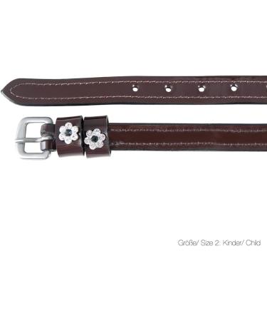Buy PFIFF 102919 Patent Leather Spur Straps with Rhinestones - Brown Size 1 (46cm x 1.3cm) - International Shipping Available - Buy Online on GoSupps.com