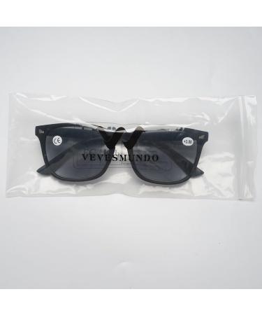 Vevesmundo Reading Glasses with Sun Protection - Stylish Visual Aid Sunglasses for Men & Women | Transparent Brown 3.75x Magnification - Buy Online on GoSupps.com