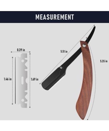 Professional Barber Straight Razor & 100 Blades | Premium Stainless Steel Shaver for Men - Home & Salon Grooming (NO.119 - Buy Online on GoSupps.com