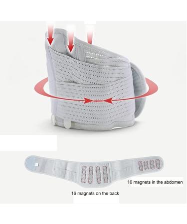 Self-Heated Lumbar Belt | Magnetic Back Support with 24 Tourmaline Magnets | Pain Relief Massager for Lower Back | XL Size in Black - Buy Online on GoSupps.com