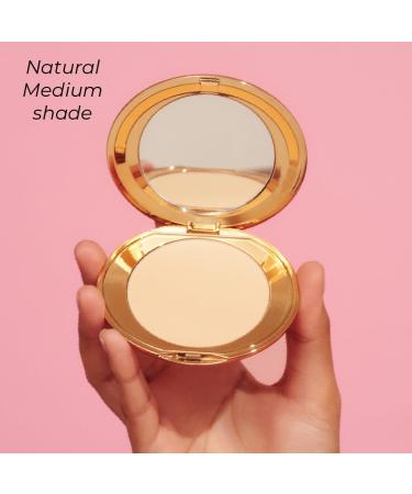 MCoBeauty Miracle Flawless Pressed Powder - Natural Medium Oil-Control Vegan & Cruelty-Free | Hydrating Rose & Sweet Almond Oil - Buy Online on GoSupps.com
