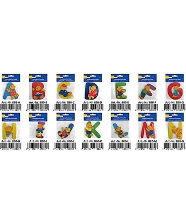 Heku Wooden Letter A Teddy Bear Door Sign 80mm Personalized Door Decoration for Kids' Rooms - Buy Online on GoSupps.com