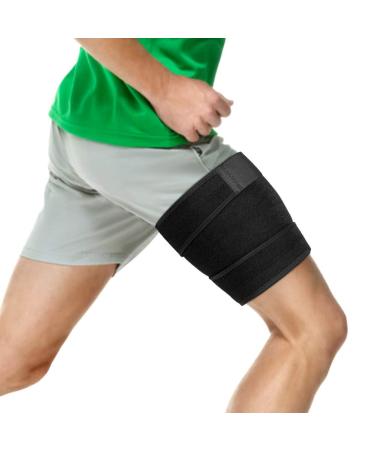 Thigh Brace Support, PINCOU 1 Neoprene Thigh Wrap Hamstring Compression Sleeves Adjustable Thigh Upper Leg Comp