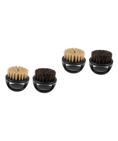 Fomiyes 4 pieces Blybar cleaning tool beard hair straightener men shaving brush first cut wild boar bristles bearing razor razor men's beard care adjust different colors x 2 pieces 6x5.5cmx2pcs