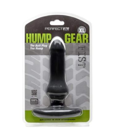 PerfectFit Brand Hump Gear XL Penetration Butt Plug  SilaSkin  TPR/Silicone  Extra Girth  Extra Long  Black