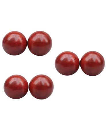Clispeed 6 STK massage device made of wood massage roller meditation balls Muscle roll Exercise massage ball Stressball Healthcare Balls Baoding Handball Fitness Massage globe H lzern
