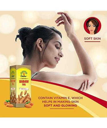 Dabur Badam Tail - 100% Pure Almond Oil - 50 ml - Buy Online on GoSupps.com