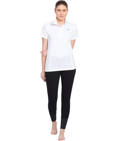 TuffRider Kirby Kwik Dry Show Shirt - Women's Medium White/White - Buy Online on GoSupps.com