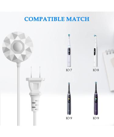Compatible Charger for Oral-B iO Series 7/8/9 Electric Toothbrush - Replacement Model 3768 Power Adapter - White - Buy Online on GoSupps.com