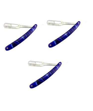 Minkissy 3st metal spatula m quinas de afeitar para hombres beard hair clip with mother-of-pearl horseshaner razor razor made of metal safe shaver manual eyebrow knife man