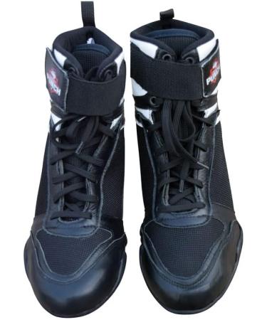 Right Punch Professional Boxing Shoes - Breathable Wrestling & Training Shoes for Adults & Youth - Non Slip Lightweight Boots with Rubber Sole - Size 11, Black - Buy Online on GoSupps.com