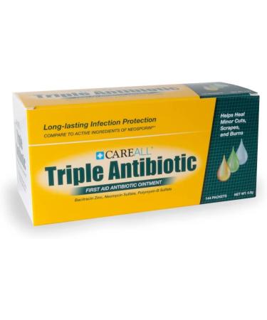 CareALL Triple Antibiotic Ointment 0.9gr - 144 Pack | First Aid for Wounds | Prevent Infection | Compare to Leading Brand - Buy Online on GoSupps.com
