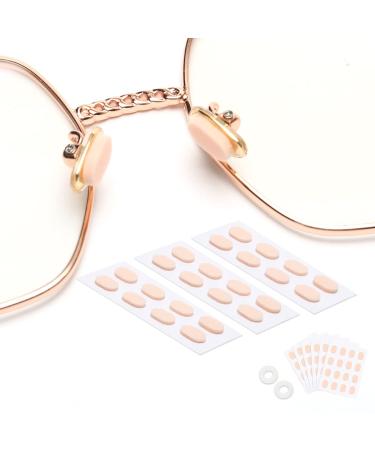 48 Pairs Soft Foam Nose Pads, Self Adhesive Nose Pads Anti-Slip Nosepads for Eyeglasses Sunglasses Reading Glasses, Comfortable and Protect The Makeup (Nude Color) 48 Pairs Oval Nude Color