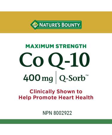 Nature's Bounty Co Q10 400mg Pills Supplement Promotes Heart Health 30 Softgels - Buy Online on GoSupps.com