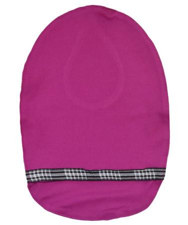 Stretchy Deodorizing Ostomy Pouch Cover (Purple - Checkerd, F)