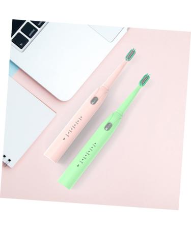 FRCOLOR Electric Vibration Toothbrush - 5 Speed USB Charging Pink | International Shipping Available - Buy Online on GoSupps.com