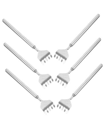 Frcolor 6st telescopic scratch rake back massage device scratches leg scratches filler pins Telescopic back scratches pull-out back scratch body tools stainless steel tickling