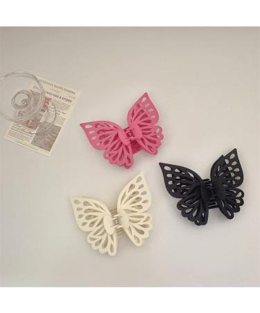 QTMY 3 Pack Large Butterfly Hair Claw Clips - Stylish Hair Accessories for Women and Girls - Buy Online on GoSupps.com