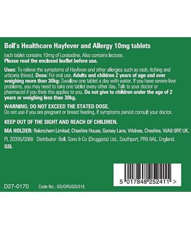 Loratadine 10mg Tablets x 30 for Hayfever & Allergy Relief - GSL Approved - Buy Online on GoSupps.com