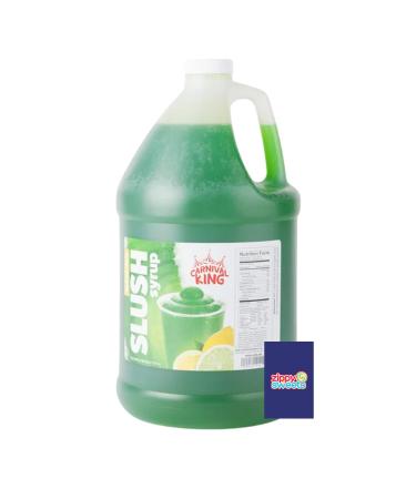 ZippySweets - 1 Gallon Lemon Lime Flavour Slushie Syrup 5:1 Concentrate with Bonus Mixing Guide for Home Slushie Machine and Commercial Slushy Machine Use