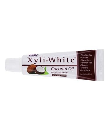 Now Foods Solutions XyliWhite Toothpaste Gel Coconut Oil Mint Flavor 1 oz (28 g)