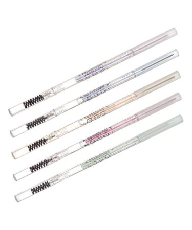 Beatifufu 5pcs Brow Pencils with Brush Eyebrow Makeup Pencils Eyebrow Pencil Eyebrow Makeup Tools Paste