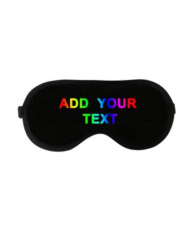 lttcbro Custom Sleep Eye Mask Personalized Funny Soft Nighttime Sleeping Masks Blindfold for Travel (Custom Text)