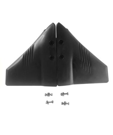HS001 Dorsal-Fin Style Hydrofoil Stabilizer For outboard Motors Drive 5-150hp With Durable UV-Resistant Molded Black Plastic Material wings and SS316 Bolts