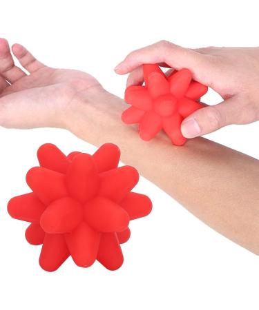 Depth Tissue Silicone Massage Ball - Muscle Relaxation Pain Relief & Improved Blood Circulation | Portable Multi-Functional Acupuncture Ball (Red) - Buy Online on GoSupps.com