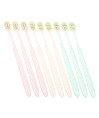 Namoarly 9st tooth cleaning with wide and thin toothbrush toothbrushes travel toothbrushes with soft bristles sensitive toothbrush household toothbrush plastic brush head soft fur