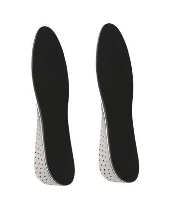Healeved 1 Pair Mens Height Increasing Insoles Sole Insoles Men Insoles for Shoes Heel Lift Inserts Increased Insole Mens Shoe Inserts Height Increase Shoe Insert Booster Pad Plug-in Net Black Size 3