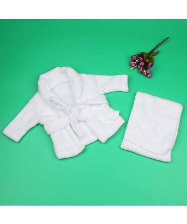 Zerodis Baby Bathrobe Towel Set - Soft Cotton White Photography Props for 3-6 Months | Colorful Swaddle & Costume Accessories - Buy Online on GoSupps.com