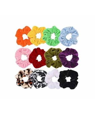 KULIA Hair Scrunchies Women Accessories Ponytail Holders Soft Scrunchies Set Of 12 Hair Bands For Girls Womens Hair Ties Set Thick Hair Colourful Scrunchies Rubber Bands Gift For Him Scurnchies 2
