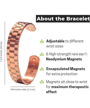 2PCS Magnetic Copper Prostate Bracelet Improves Blood Circulation Adjustable Length Prostapower Magnetic Copper Band (2pcs-m) - Buy Online on GoSupps.com