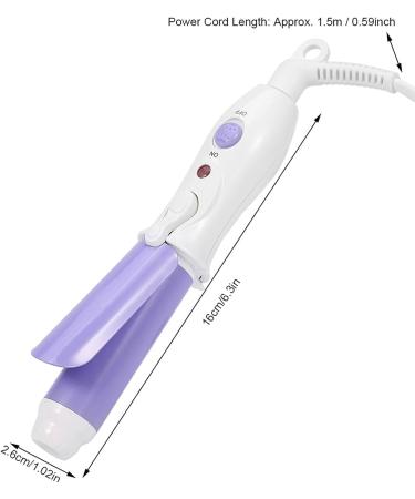 Mini Curling Irons Kid Tourmaline Curling Wand Heating Hair Wave Curler Eu#Purple - Buy Online on GoSupps.com