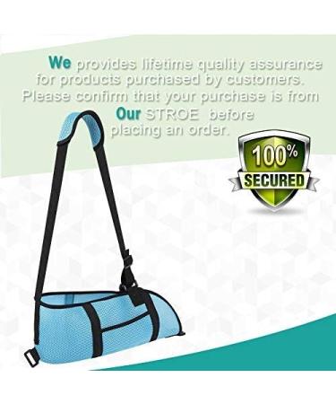 Buy Adjustable Adult Arm Sling - Breathable Shoulder Immobilizer with Storage for Injury Recovery - Blue - Buy Online on GoSupps.com