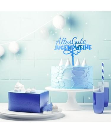 Shop Youth Consecration Cake Topper - Blue Acrylic Decoration for Boys & Girls Birthday Cakes - Buy Online on GoSupps.com