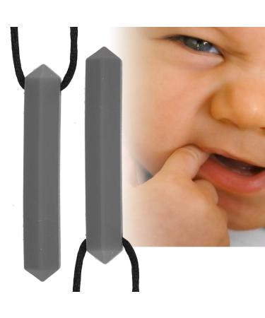 Buy 2 Pieces Baby Bite Ring Toy - Sensory Chew Necklace Food-Grade Silicone High-Temperature Resistant Perfect for Boys & Girls (Gray) - Safe Teething Solution - Buy Online on GoSupps.com