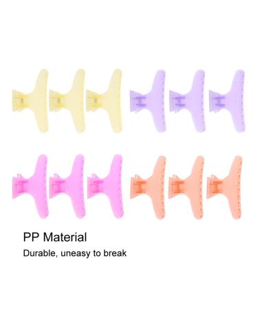 Non-Slip Clear Butterfly Hair Clamps - 12Pcs Hair Claw Clips for Secure Styling - Buy Online on GoSupps.com