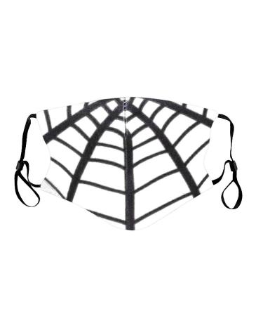 Riou women mouth protection with spider web motif cotton washable reusable breathable dustproof mouth and nose protection neckerchief
