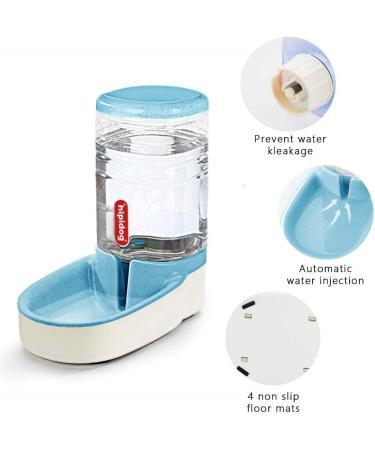 PHABULS Automatic Cat Feeder & Dog Water Dispenser 3.8L - Double Bowl Design - Small & Big Pets - Blue - Buy Online on GoSupps.com