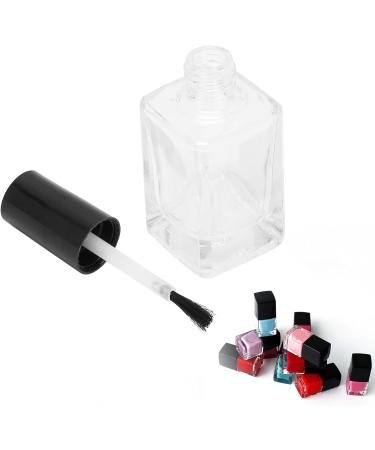 Nail Polish Bottle Empty Transparent Glass Bottle Empty Nail Polish Bottle 10ml Easy To Carry for Home - Buy Online on GoSupps.com