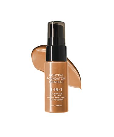 PCC PTYXIS Concealer and Foundation Makeup in One Perfect Coverage Oil Control Makeup Waterproof Sweat Resistant 6 Colors to Choose (#6 20ml)